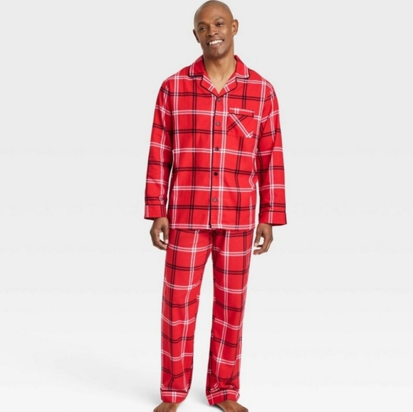 Wondershop Other - NEW! Men's Red Plaid Lightweight Flannel 2pc Pajama Set, Wondershop